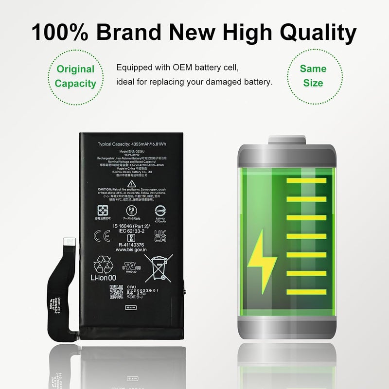 MAXSHARKS New Upgraded Battery for Pixel 7, GZEBU Replacement Battery Compatible with Pixel 7 GVU6C, GQML3, GO3Z5, with Repair Tools & Instruction - Image 3